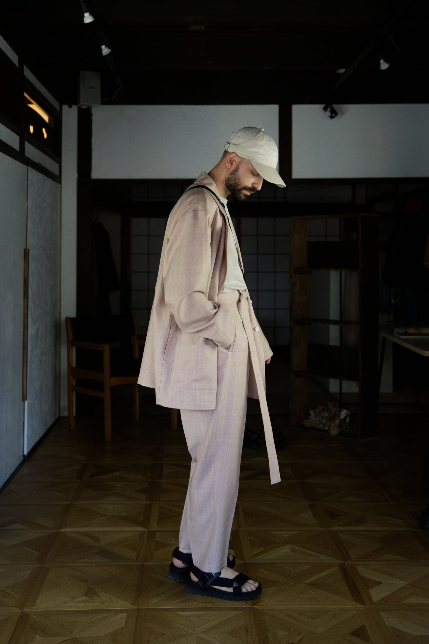 Belted Tapered Trousers with ALAYA