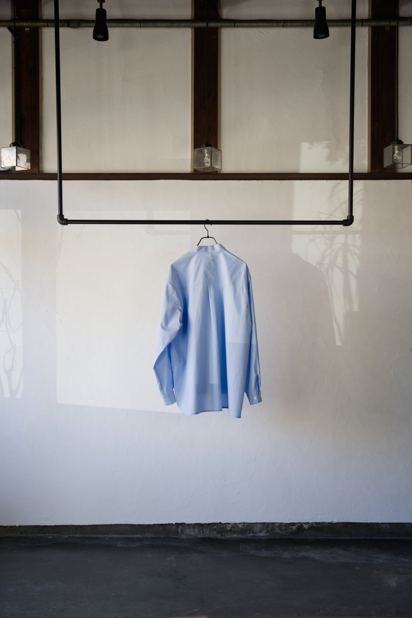 Blue Boxy Long-Sleeve Shirt