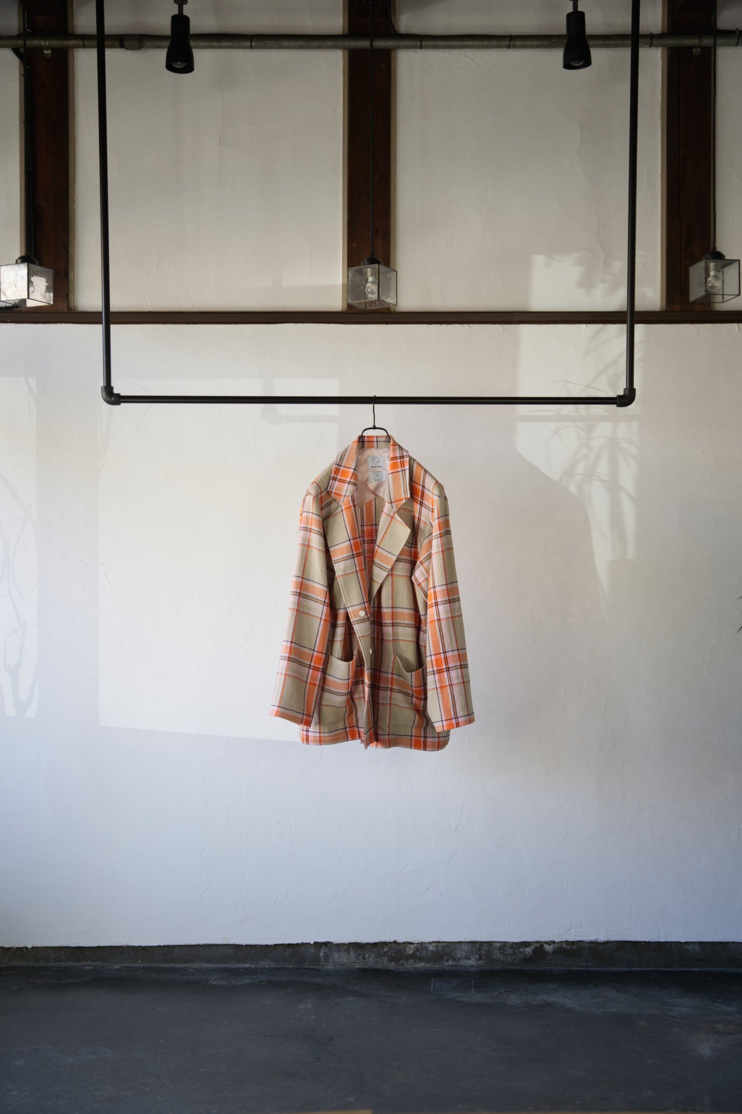 Checked Single-Breasted Boxy Blazer with ALAYA