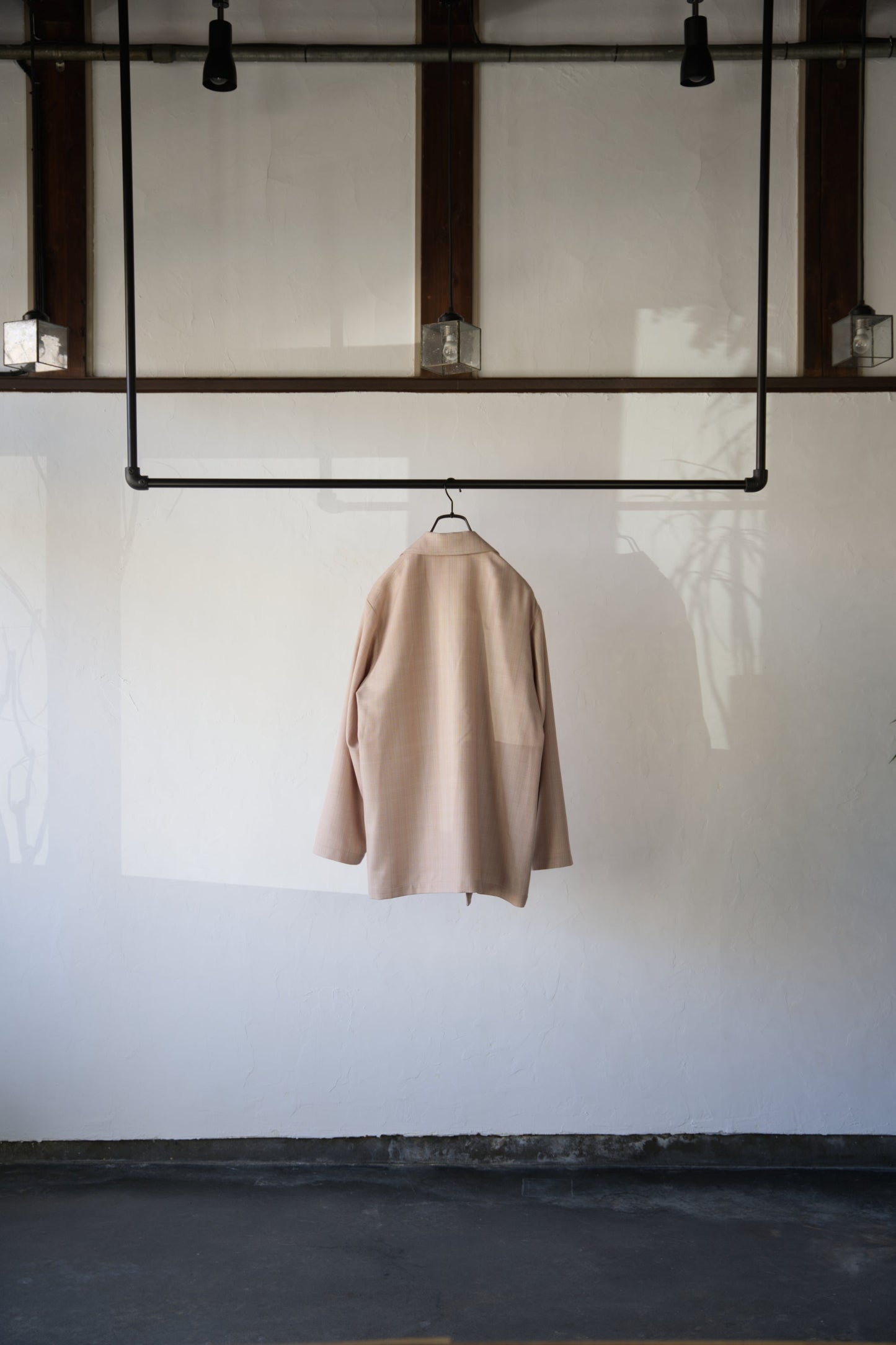 Orange Beige Single-Breasted Boxy Blazer with ALAYA