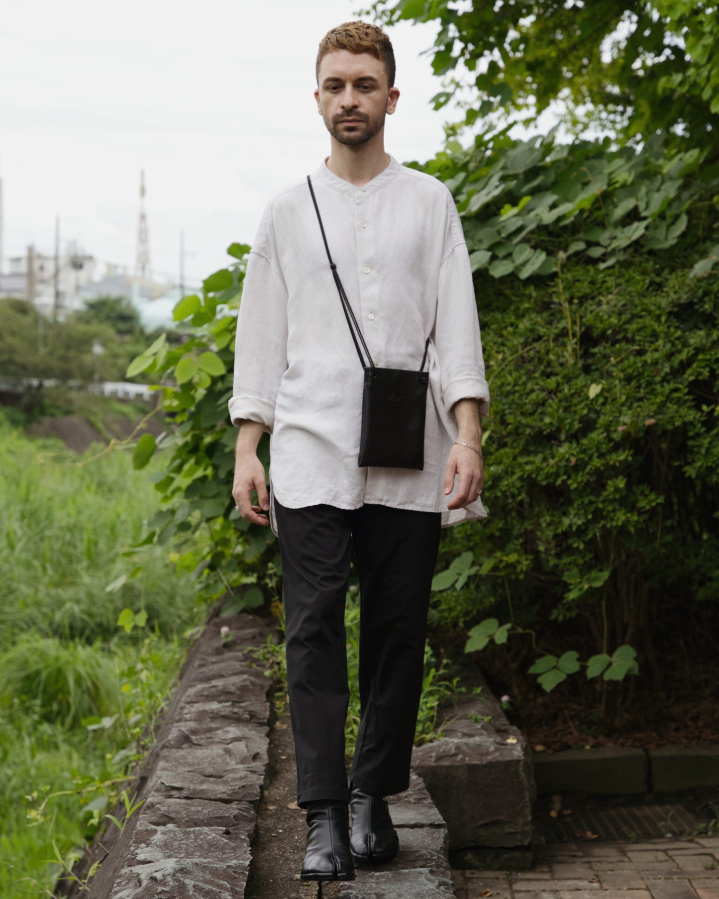 Cross Cactus Leather Mini Bag ｜ Black