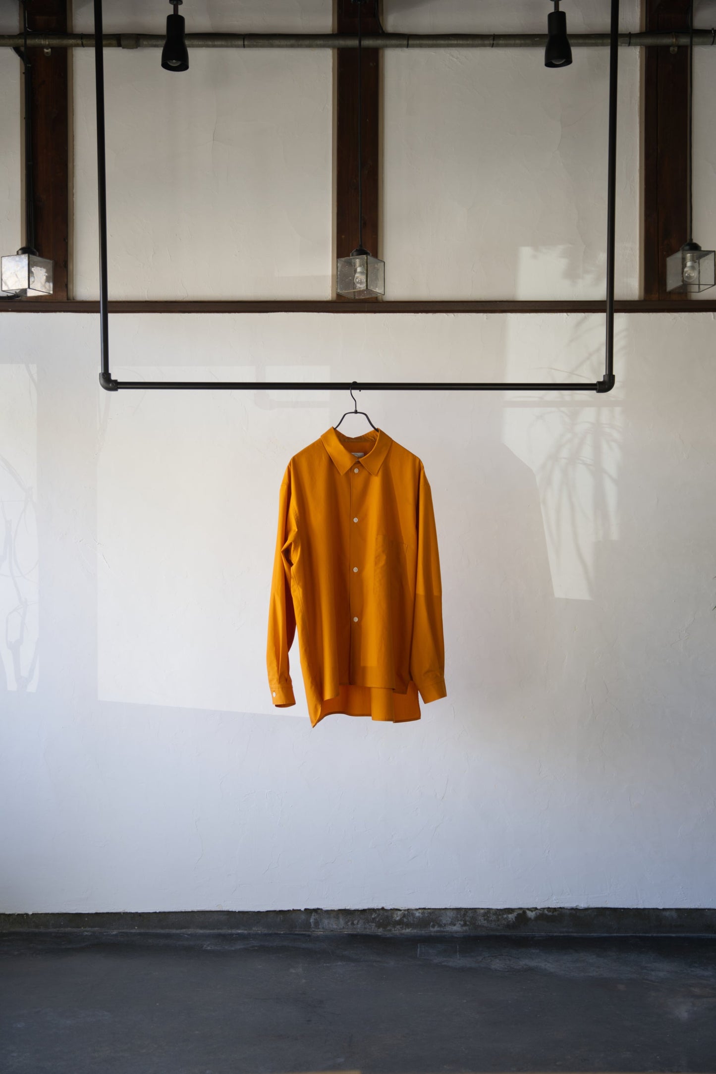 Orange Boxy Long-Sleeve Shirt