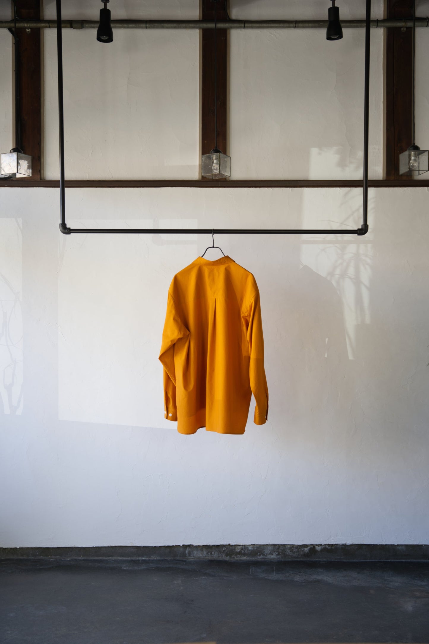 Orange Boxy Long-Sleeve Shirt